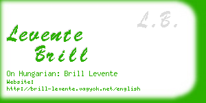 levente brill business card